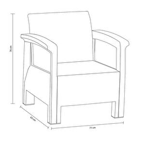 Holiday Amazon Balkon Takımı Cappuccino