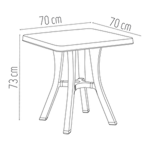 Holiday 70x70 Royal Masa Beyaz