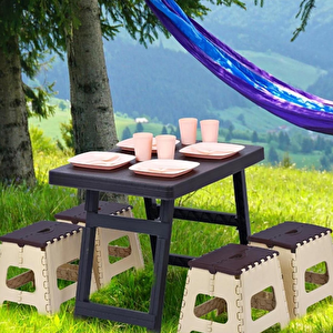 Holiday Katlanır Kamp Ve Piknik Sehpası Kahverengi