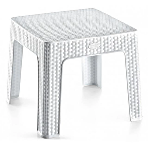 Holiday Rattan Şezlong Sehpası 2'li Beyaz