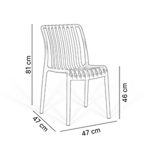 Paris Kolsuz Sandalye 2'li Set Beyaz