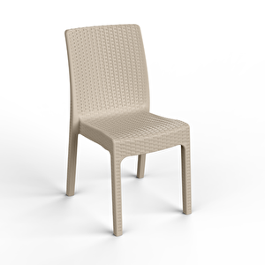 Lilyum 2'li Kolsuz Balkon Sandalyesi Cappuccino