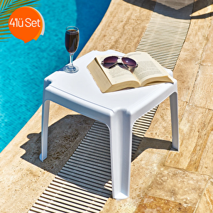 Holiday Şezlong Sehpası 4'lü Set