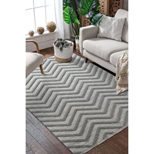 Loop Lp023g Gri Halı Dekoratif Sisal Yumuşak Bukleli Tozsuz Salon Halısı Yatak Odası Iskandinav 100x200 cm