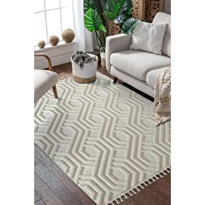 Loop Lp024w Gri Halı Dekoratif Sisal Yumuşak Bukleli Tozsuz Salon Halısı Yatak Odası Iskandinav 200x290 cm