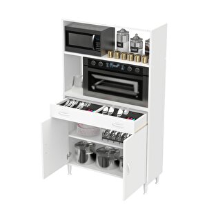 Vio Mutfak Dolabı 2 Kapak, 1 Raf, 1 Çekmece Alt, 2 Boş Göz Üst Modül (90 Cm Genişlik)