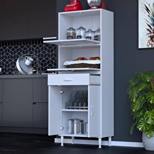 Vio Mutfak Dolabı 2 Kapak, 1 Raf, 1 Çekmece Alt, 2 Kapak Üst Modül (65 Cm Genişlik) 65 cm