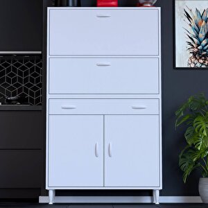 Vio Mutfak Dolabı 2 Kapak, 1 Raf, 1 Çekmece Alt, 2 Kapak Üst Modül (100 Cm Genişlik) 100 cm