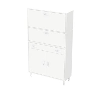 Vio Mutfak Dolabı 2 Kapak, 1 Raf, 1 Çekmece Alt, 2 Kapak Üst Modül (100 Cm Genişlik)