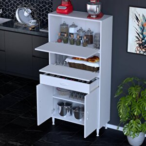 Vio Mutfak Dolabı 2 Kapak, 1 Raf, 1 Çekmece Alt, 2 Kapak Üst Modül (75 Cm Genişlik) 75 cm