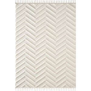 Loop Lp023w Beyaz Halı Dekoratif Sisal Yumuşak Bukleli Tozsuz Salon Halısı Yatak Odası Iskandinav 200x290 cm