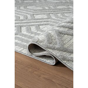 Loop Lp024g Gri Halı Dekoratif Sisal Yumuşak Bukleli Tozsuz Salon Halısı Yatak Odası Iskandinav 200x290 cm