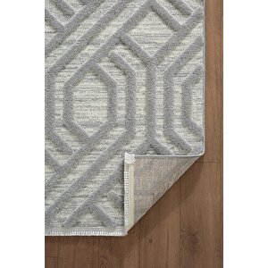 Loop Lp024g Gri Halı Dekoratif Sisal Yumuşak Bukleli Tozsuz Salon Halısı Yatak Odası Iskandinav