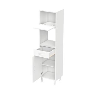 Vio Mutfak Dolabı 1 Kapak, 1 Raf, 1 Çekmece Alt, 1 Kapak, 1 Boş Göz Üst Modül (40 Cm Genişlik)