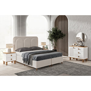 Guneystore Ücretsiz Montaj - Rosa 6 Kapaklı Komple Mdf Yatak Odası Takımı