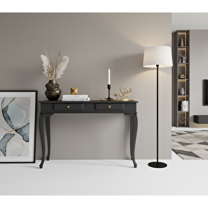 100 Cm Masif Lükens Antrasit Çalışma Masası