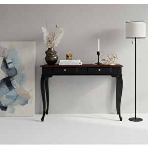 120 Cm Masif Lükens Siyah Ceviz Çalışma Masası