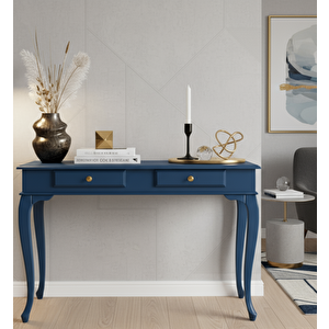 120 Cm Masif Lükens Mavi Çalışma Masası