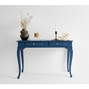 120 Cm Masif Lükens Mavi Çalışma Masası