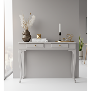 110 Cm Masif Lükens Açık Gri Çalışma Masası