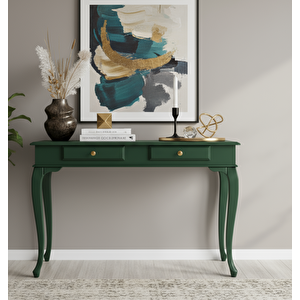 120 Cm Masif Lükens Yeşil Çalışma Masası