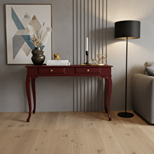 120 Cm Masif Lükens Bordo Çalışma Masası