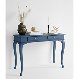 100 Cm Masif Lükens Mavi Çalışma Masası