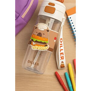 Vagonlife Kapibara Figürlü Pipetli Suluk 600ml