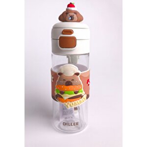 Vagonlife Kapibara Figürlü Pipetli Suluk 600ml