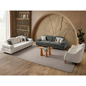 Aries Yataklı Sandıklı Koltuk Takımı 3+3+1+1 Antrasit Antrasit