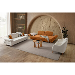 Eymense Aries Yataklı Sandıklı Koltuk Takımı 3+3+1+1 Turuncu