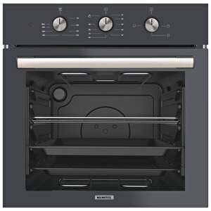 Dizayn Antrasit (gri) Cam Ankastre Set