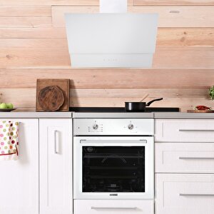 Kumtel Home Plus Beyaz Cam Ankastre Set