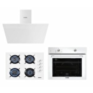 Home Basic Beyaz Cam Ankastre Set