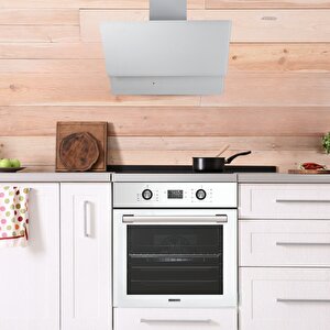 Kumtel Beyaz Cam Digital / Dokunmatik Ankastre Set - 8 Prog