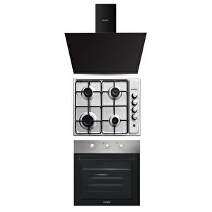 Inox - Siyah Ankastre Set