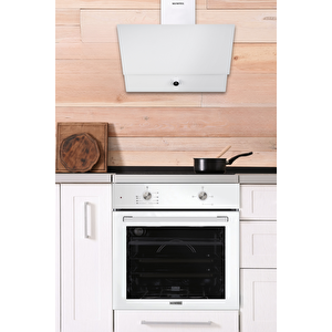 Kumtel Home Beyaz Cam Ankastre Set