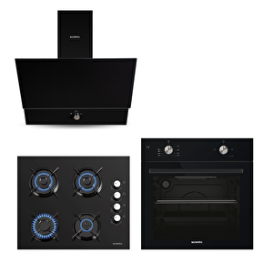 Black Still Button 3'lü Ankastre Set