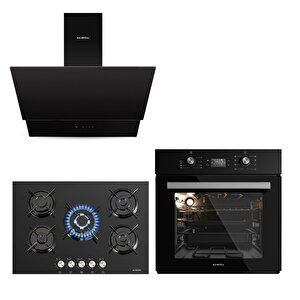 Digital Siyah Ankastre Set  5 Gözlü