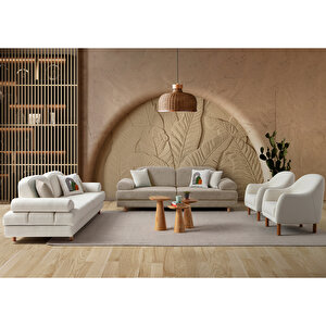 Aries Yataklı Sandıklı Koltuk Takımı 3+3+1+1 Sütlü Kahve Sütlü Kahve