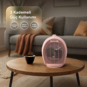 Fanlı Isıtıcı 2000 W Lx-6331 Pembe