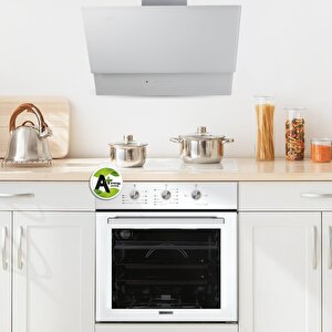 Beyaz Dokunmatik Cam Davlumbaz Da6-835