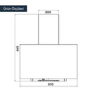 Beyaz Cam Davlumbaz Da6-833
