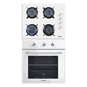 2\'li Beyaz Ankastre Set (ocak-fırın)