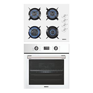 Dijital 2\'li Beyaz Ankastre Set (fırın-ocak)