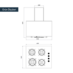 2\'li Dinamik Siyah Ankastre Set