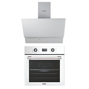 Beyaz 2 Li Set Fırın-davlumbaz