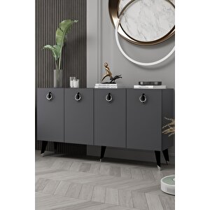 8217-32ct Kb150 Konsol,tv Üni̇tesi̇ ANTRASİT-SİYAH-GÜMÜŞ Antrasit Gümüş