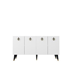 8217-32ct Kb150 Konsol,tv Üni̇tesi̇ BEYAZ-SİYAH-ALTIN Beyaz-Altın