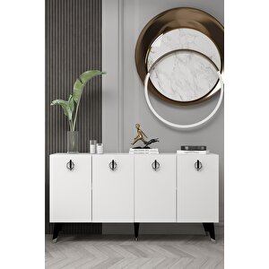 8217-32ct Kb150 Konsol,tv Üni̇tesi̇ BEYAZ-SİYAH-GÜMÜŞ Beyaz-Gümüş